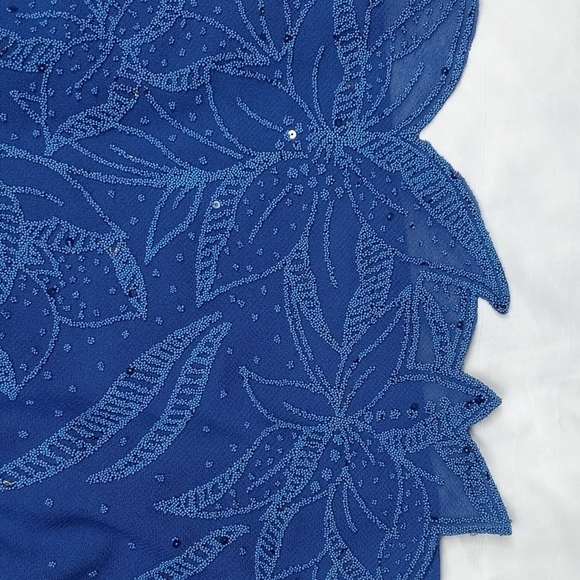 C.O.C. womens beaded layered v neck top - Picture 2 of 10